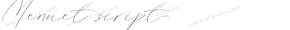 Menuet script字体转换